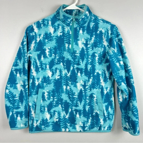 Adorable Fleece Tree 3/4 Zip Pullover, Warm, Comfy,‎ Cute Jacket! Size 8 - Picture 1 of 8